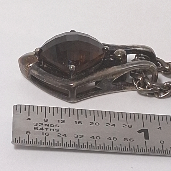 * Lorenzo 925 Sterling Silver & 18k Gold Citrine Stone Necklace - Picture 4 of 7